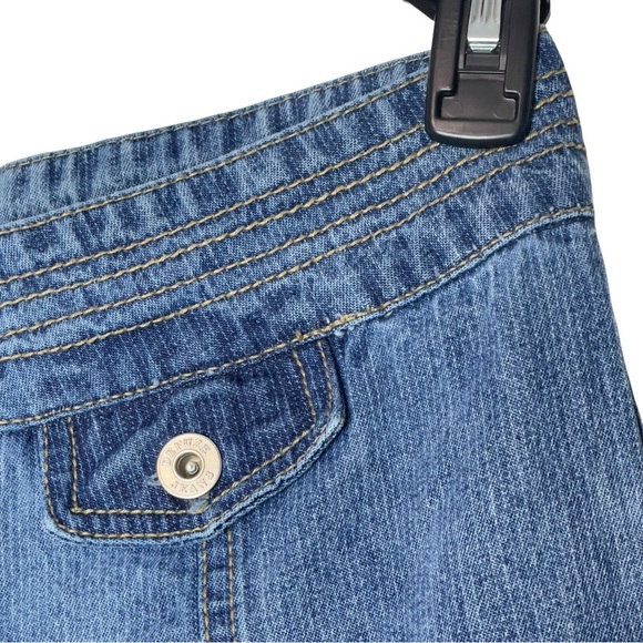 Y2K Vintage 90s "No Fuze" denim Capri 90s low waist Grunge Hippy Sz 7/8 - Picture 4 of 8